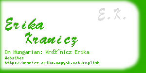 erika kranicz business card